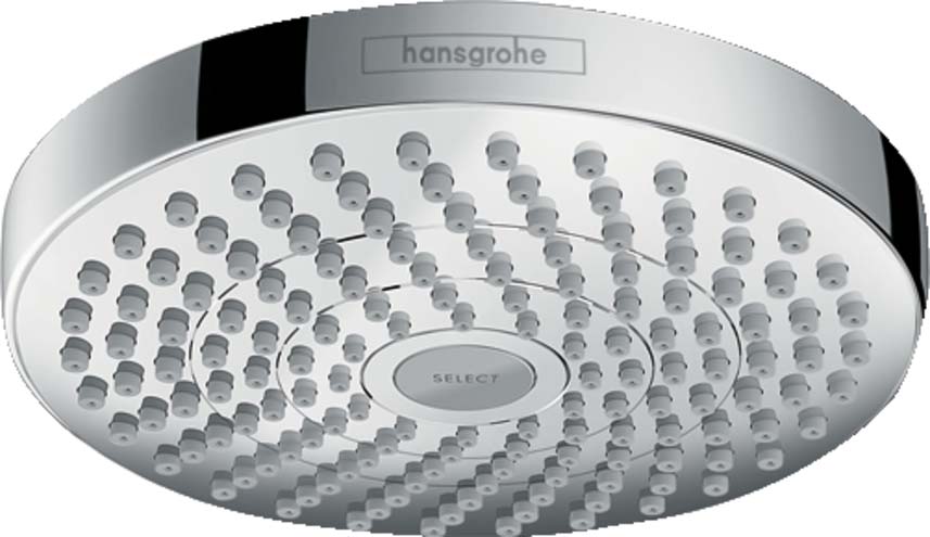Hansgrohe 04388000 Croma Select S Showerhead 180 2-Jet, 1.8 GPM in Chrome - Click Image to Close
