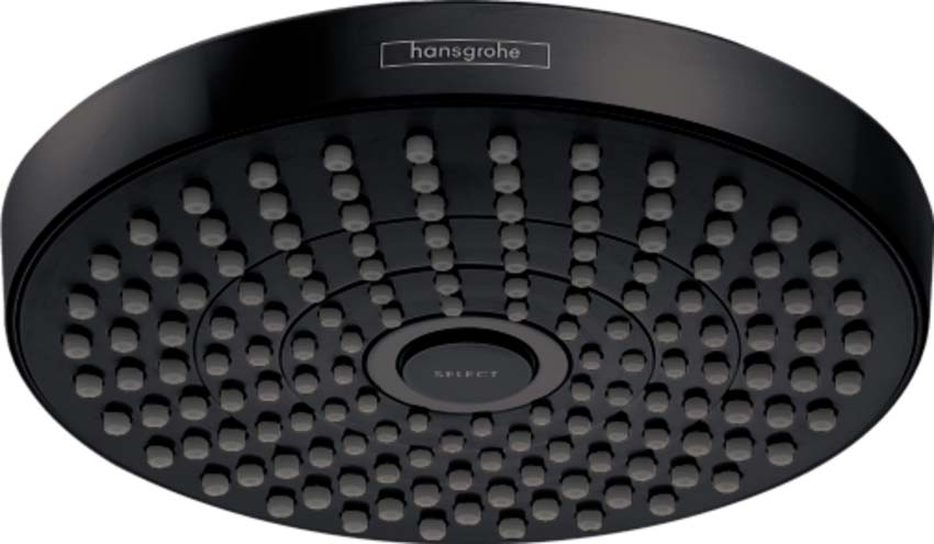 Hansgrohe 04388670 Croma Select S Showerhead 180 2-Jet, 1.8 GPM in Matte Black - Click Image to Close