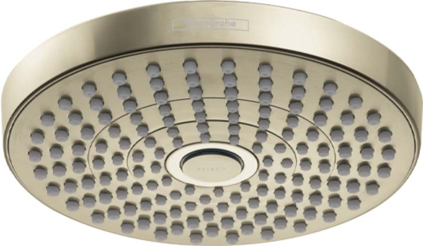 Hansgrohe 04388830 Croma Select S Showerhead 180 2-Jet, 1.8 GPM in Polished Nickel - Click Image to Close