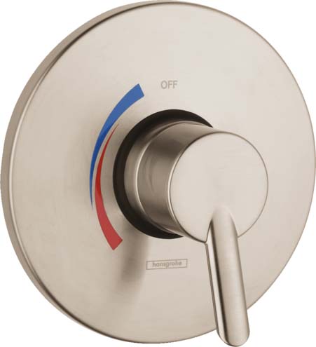 Hansgrohe 04441820 Commercial Pressure Balance Trim S in Brushed Nickel - Click Image to Close