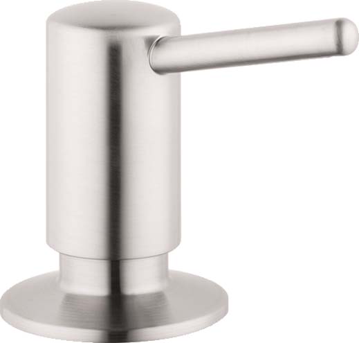 Hansgrohe 04539800 Soap Dispenser, Contemporary in Steel Optic - Click Image to Close