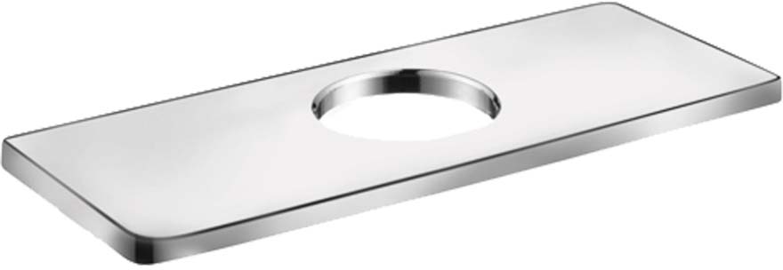 Hansgrohe 04565000 E&S Accessories Base Plate for Modern Single-Hole Faucets, 6" in Chrome