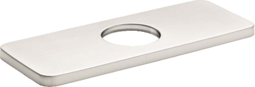 Hansgrohe 04565820 E&S Accessories Base Plate for Modern Single-Hole Faucets, 6" in Brushed Nickel