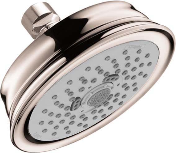 Hansgrohe 04751830 Croma 100 Classic Showerhead 3-Jet, 1.8 GPM in Polished Nickel