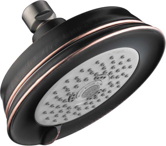 Hansgrohe 04751920 Croma 100 Classic Showerhead 3-Jet, 1.8 GPM in Rubbed Bronze