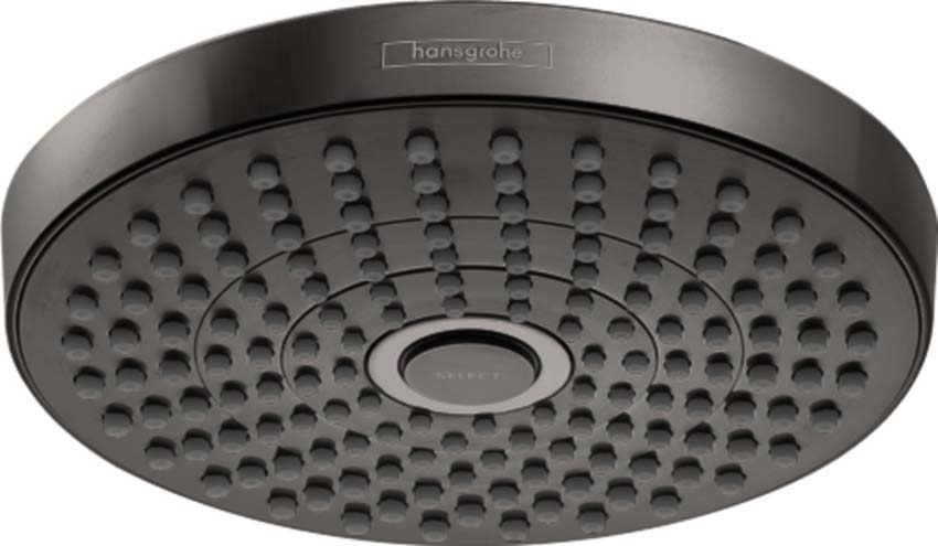 Hansgrohe 04825340 Croma Select S Showerhead 180 2-Jet, 2.5 GPM in Brushed Black Chrome