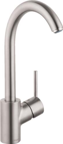 Hansgrohe 04870800 Talis S Kitchen Faucet, 1-Spray, 1.5 GPM in Steel Optic - Click Image to Close