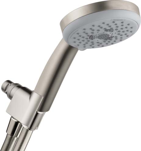 Hansgrohe 04943820 Croma 100 Handshower Set 3-Jet, 2.5 GPM in Brushed Nickel
