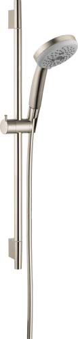 Hansgrohe 04945820 Croma 100 Wallbar Set 3-Jet, 2.5 GPM in Brushed Nickel