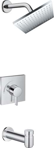 Hansgrohe 04961000 Vernis Shape Pressure Balance Tub/Shower Set, 2.5 GPM in Chrome