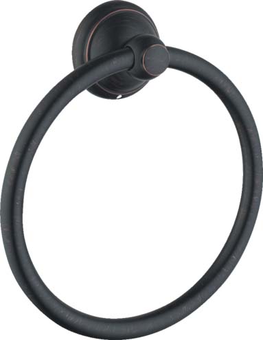 Hansgrohe 06095920 C Accessories Towel Ring in Rubbed Bronze