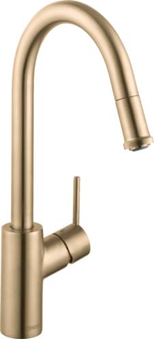 Hansgrohe 14872251 Talis S² HighArc Kitchen Faucet, 1-Spray Pull-Down, 1.75 GPM in Brushed Gold Optic