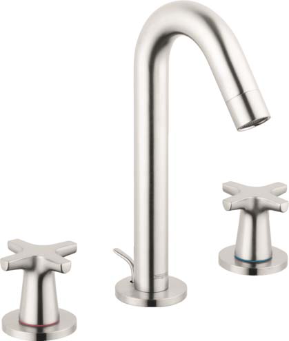 Hansgrohe 71323821 Logis Classic Widespread Faucet 150 with Pop-Up Drain, 1.2 GPM in Brushed Nickel