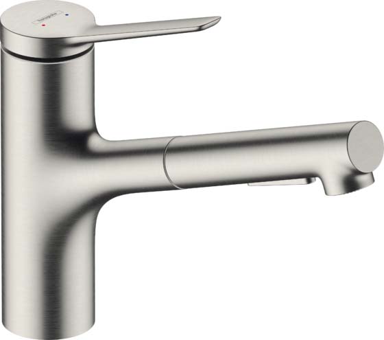 Hansgrohe 74800801 Zesis Kitchen Faucet 2-Spray, Pull-Out, 1.75 GPM in Steel Optic