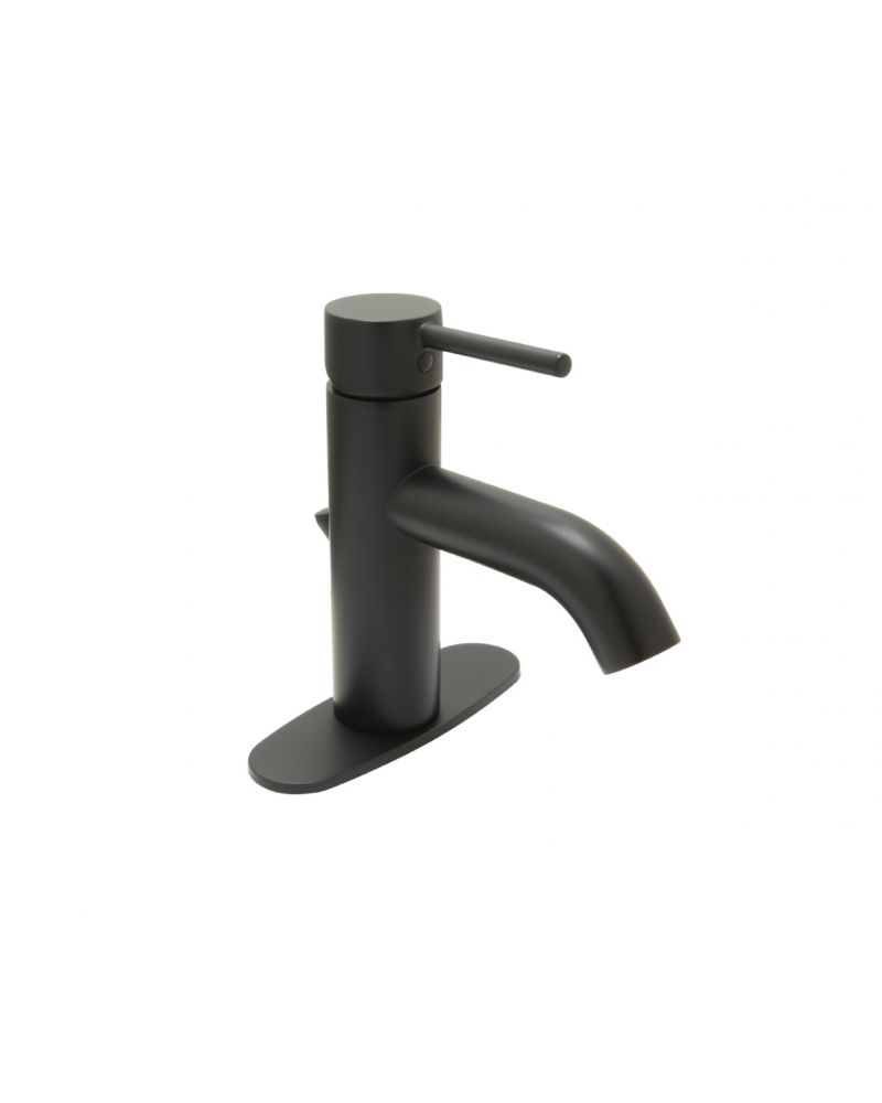Huntington Brass W3280249-1 Euro Single Control Faucet - Matte Black - Click Image to Close