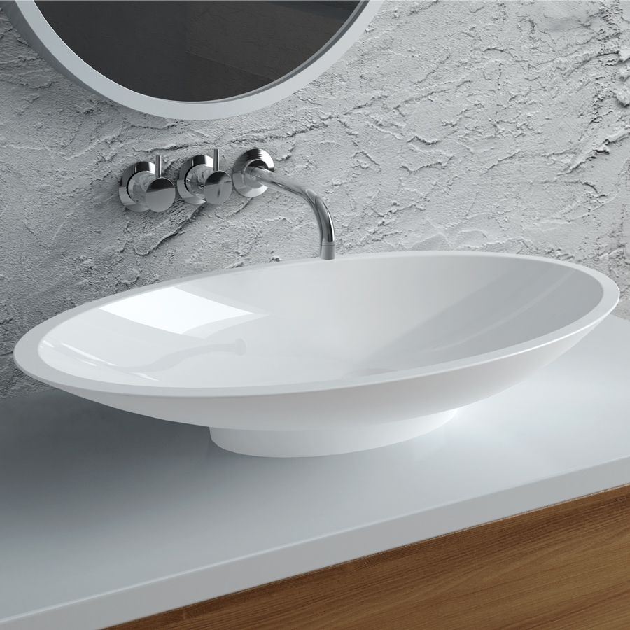 ICO Bath B9011 Caccini Vessel Sink - White - Click Image to Close