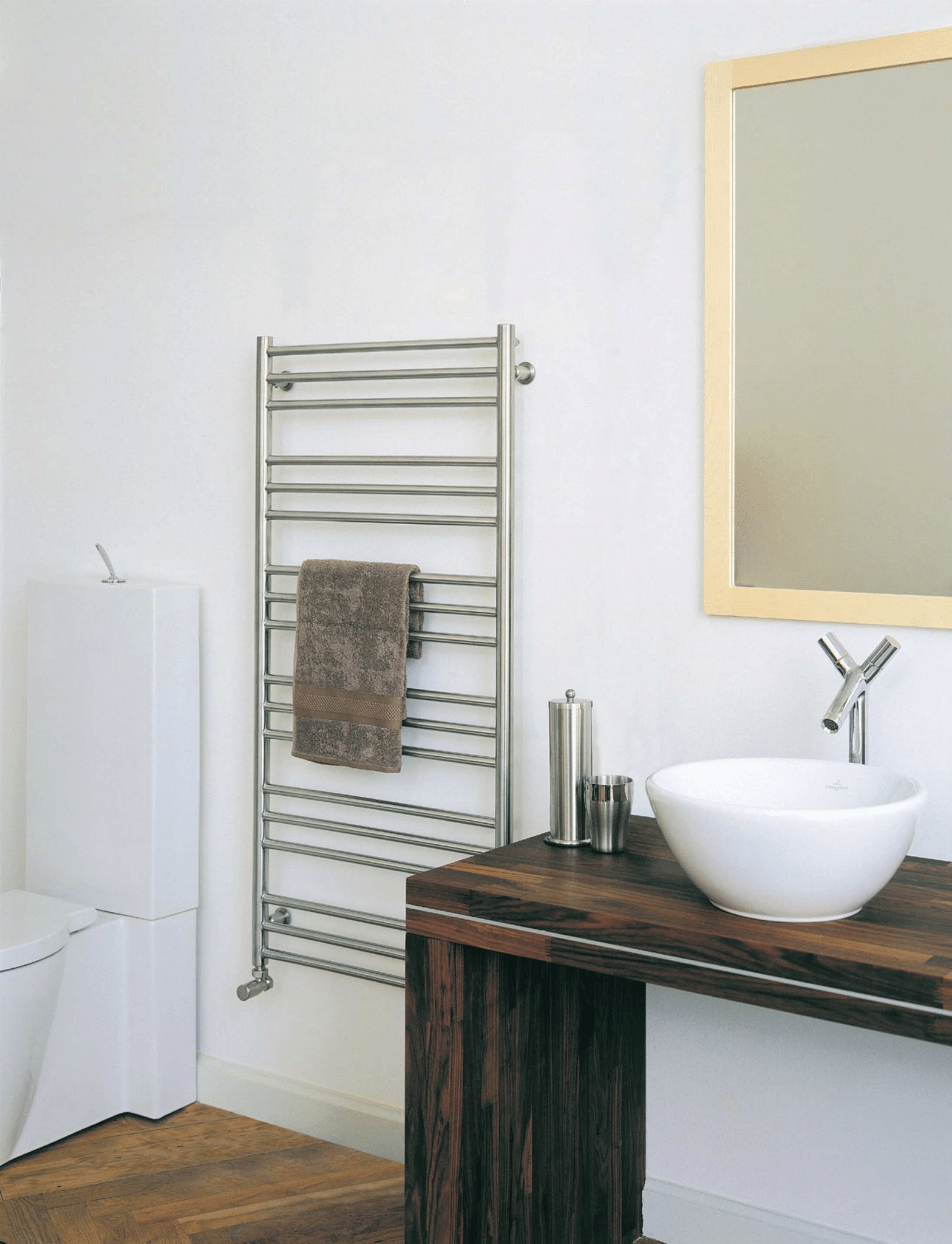 ICO Bath E4014 Tuzio Sorano 19.5"x23" Electric Plug-In Towel Warmer - Brushed Nickel