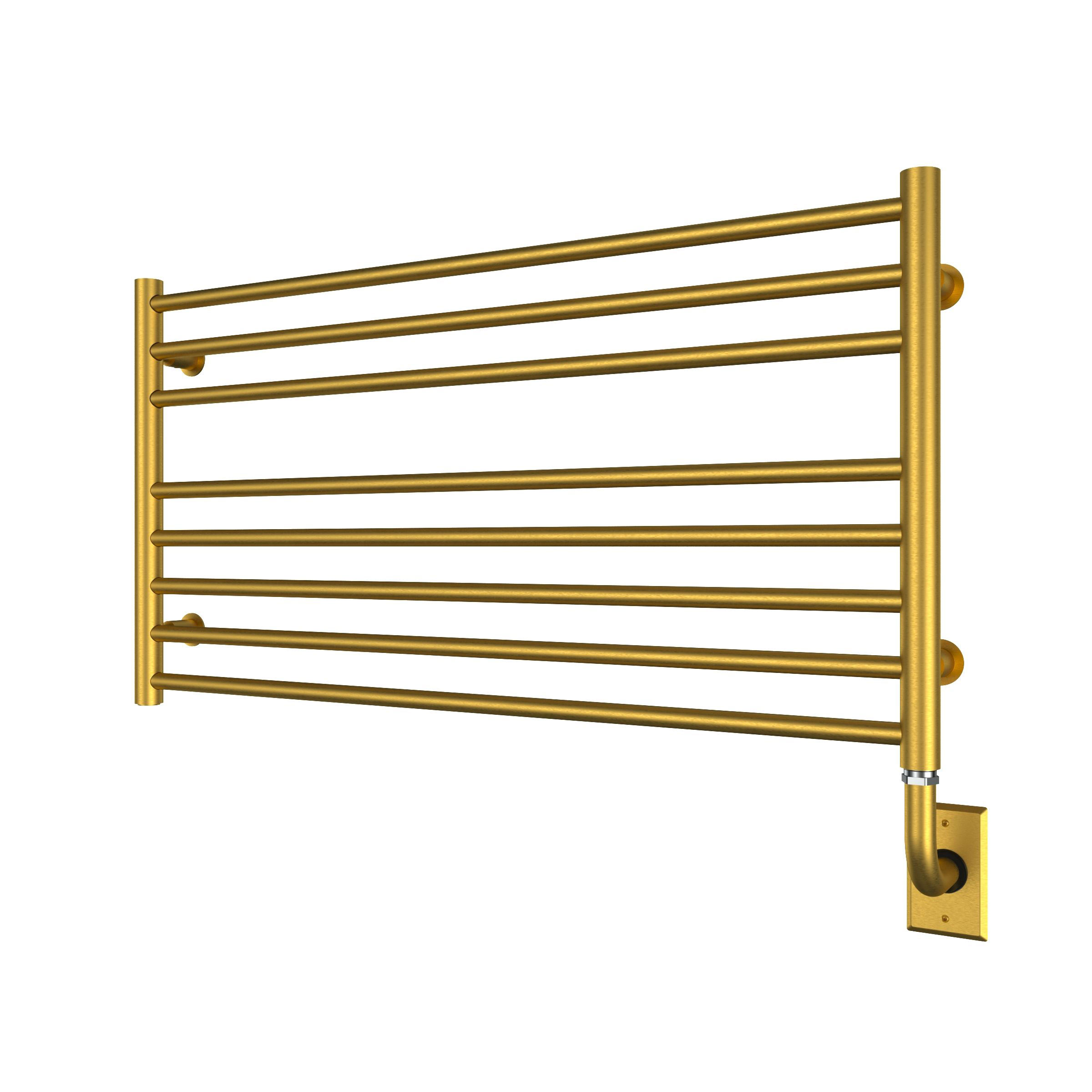 ICO Bath E4608 Tuzio Sorano 35.5"x19" Electric Plug-In Towel Warmer - PVD Brushed Gold