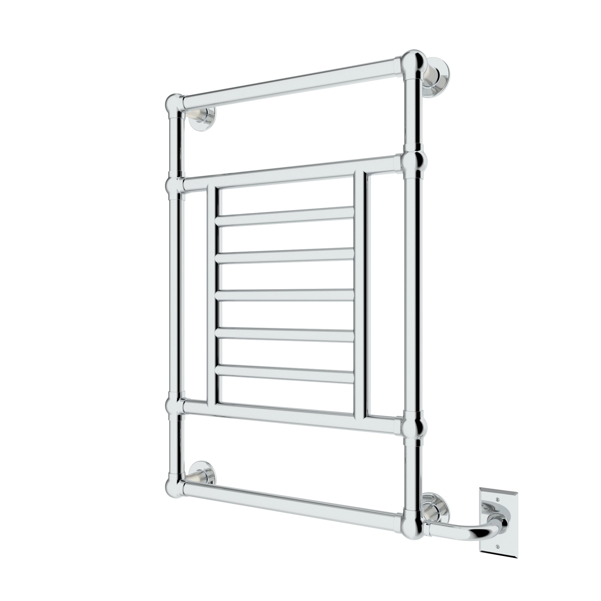 ICO Bath E6086 Tuzio Thames Thames Electric Plug-In Wall-Mounted Towel Warmer - Polished Nickel