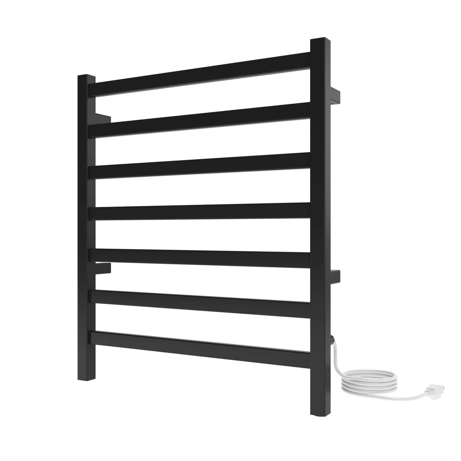 ICO Bath K6015E Kontour 24"x27" Square Electric Plug-In Towel Warmer - Matte Black