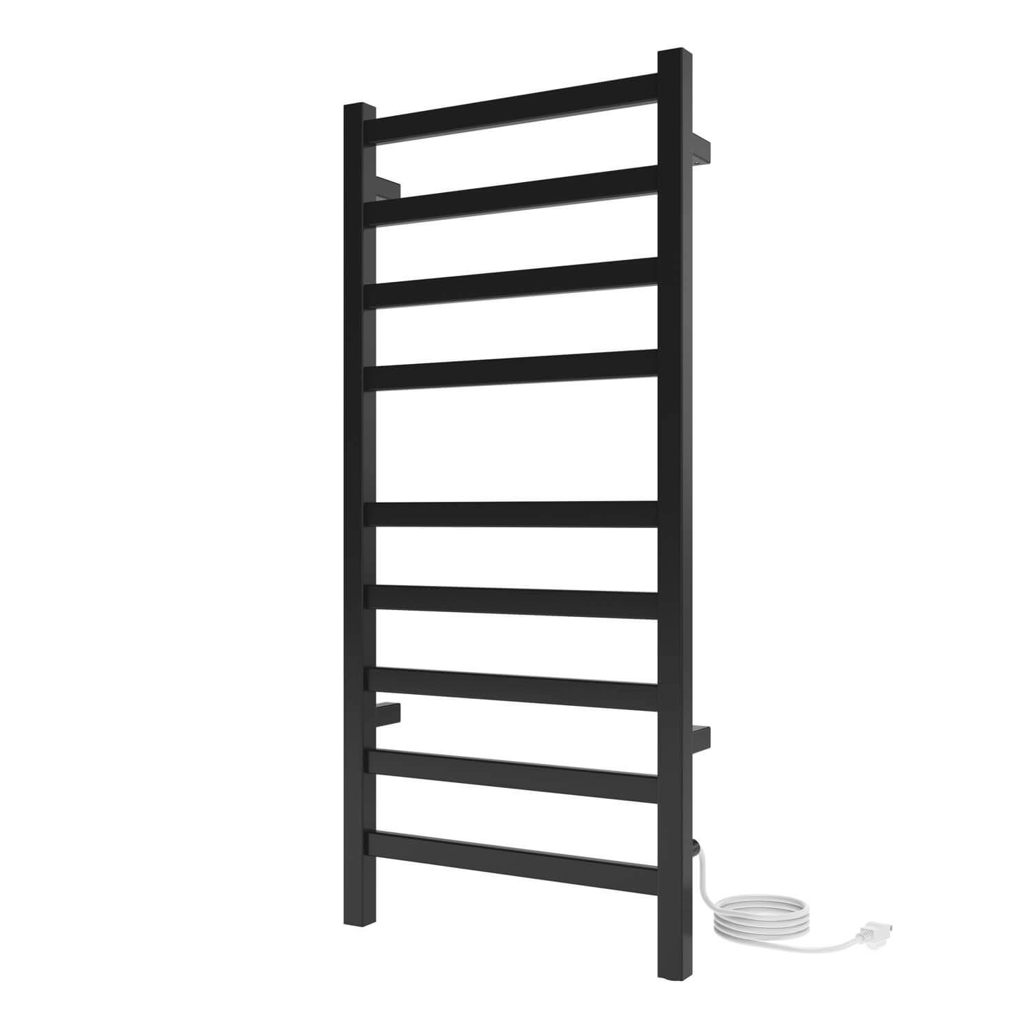 ICO Bath K6025E Kontour 18"x40" Square Electric Plug-In Towel Warmer - Matte Black