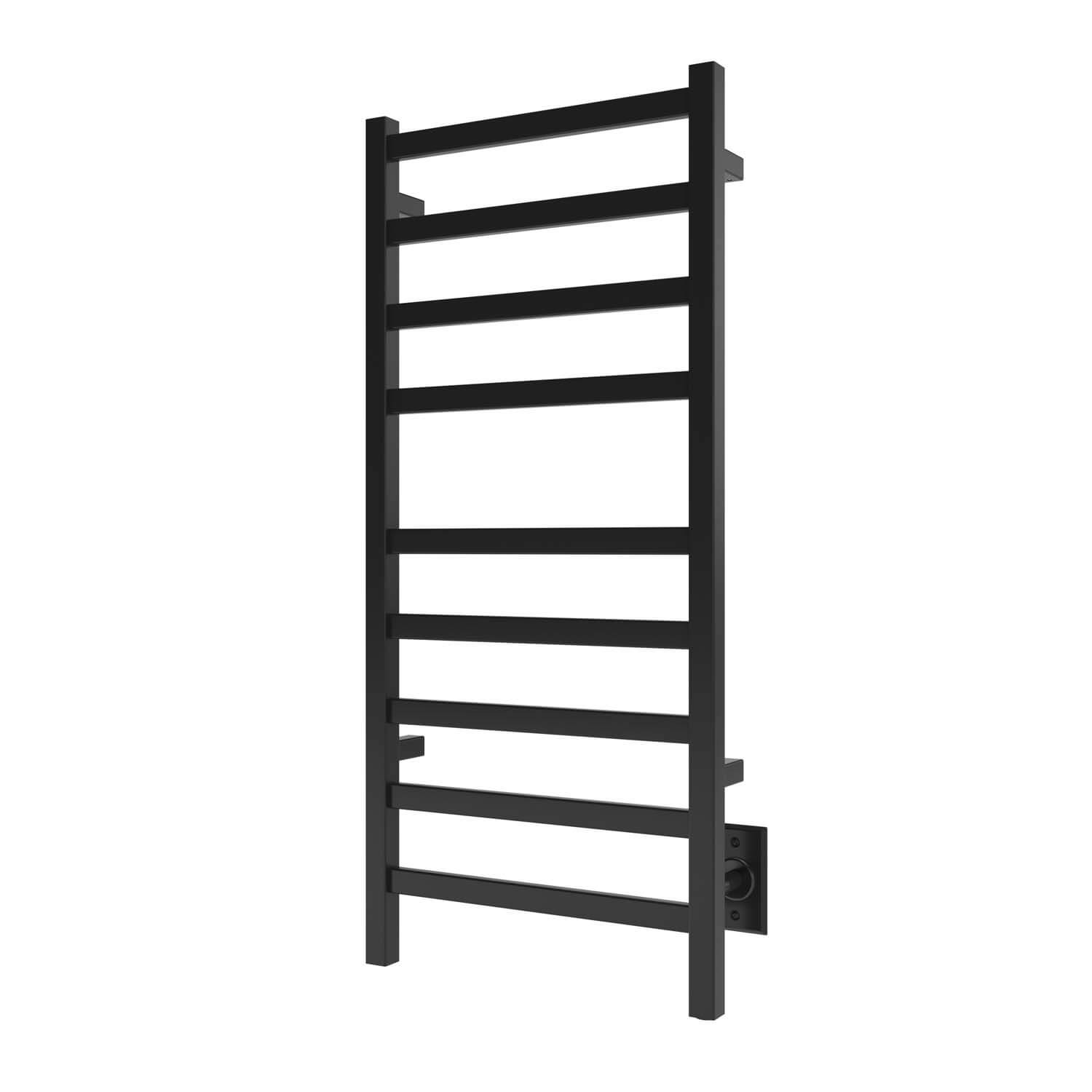 ICO Bath K6025W Kontour 18"x40" Square Electric Hardwired Towel Warmer - Matte Black