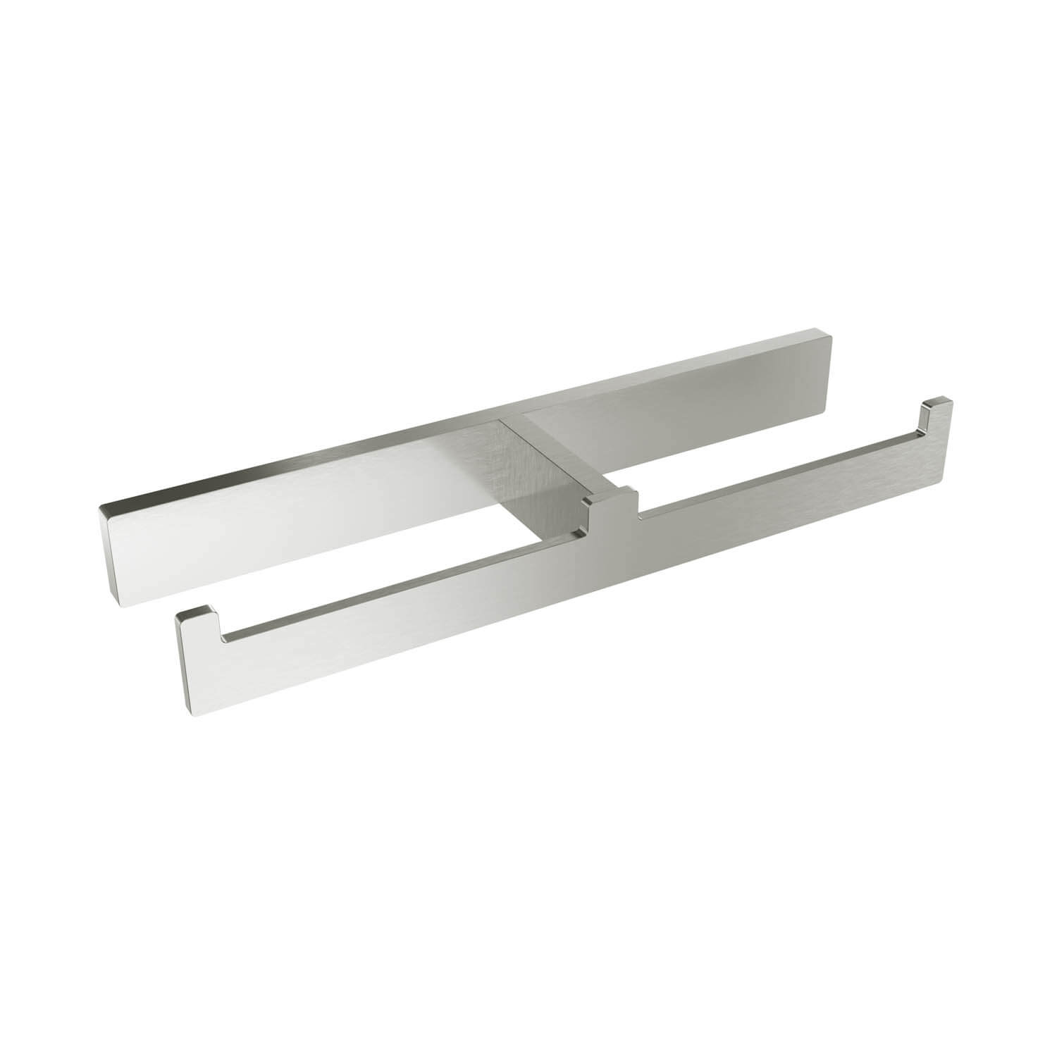 ICO Bath V1044 Erupt Double Toilet Paper Holder - Brushed Nickel - Click Image to Close