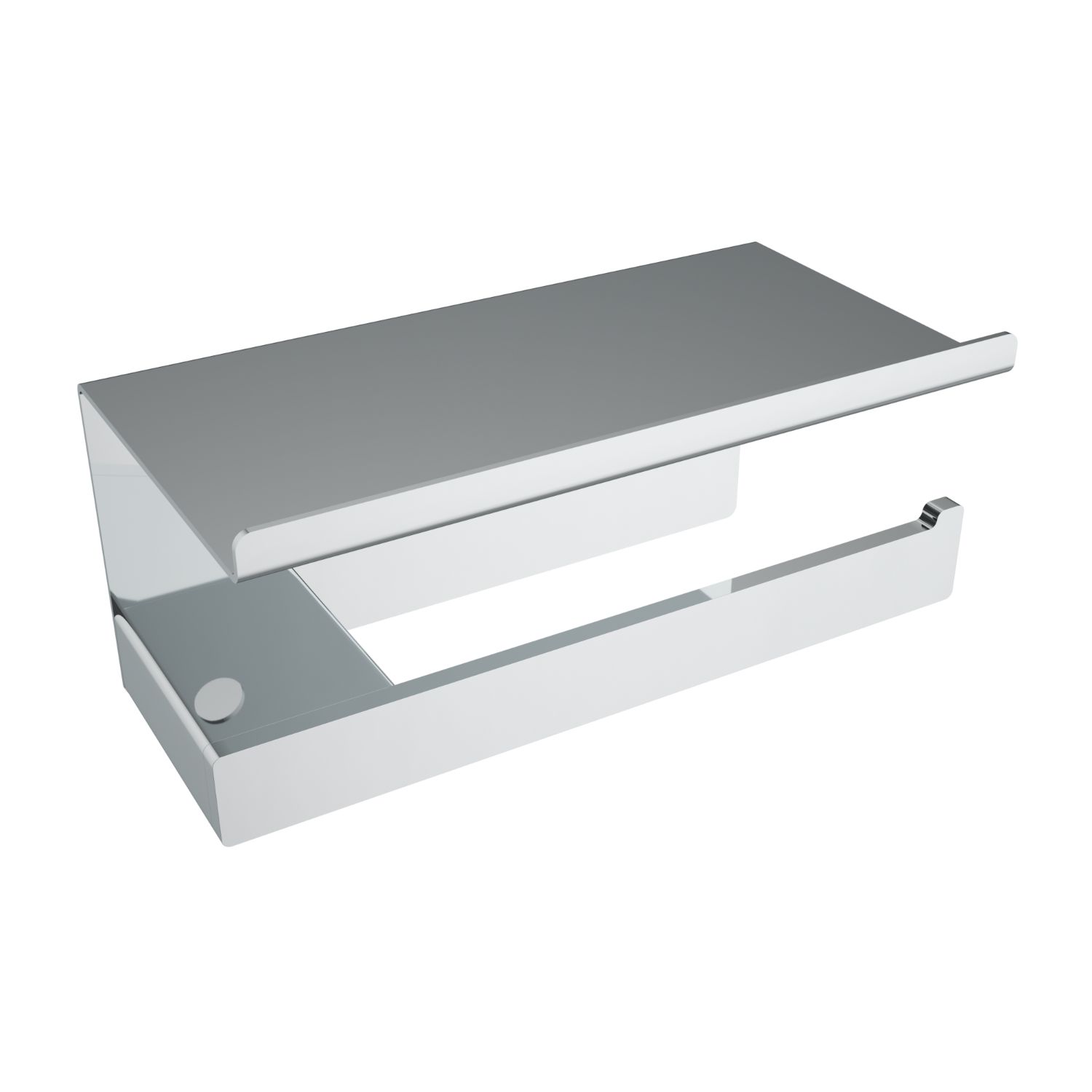 ICO Bath V3053 Cinder Toilet Paper Holder With Shelf - Chrome