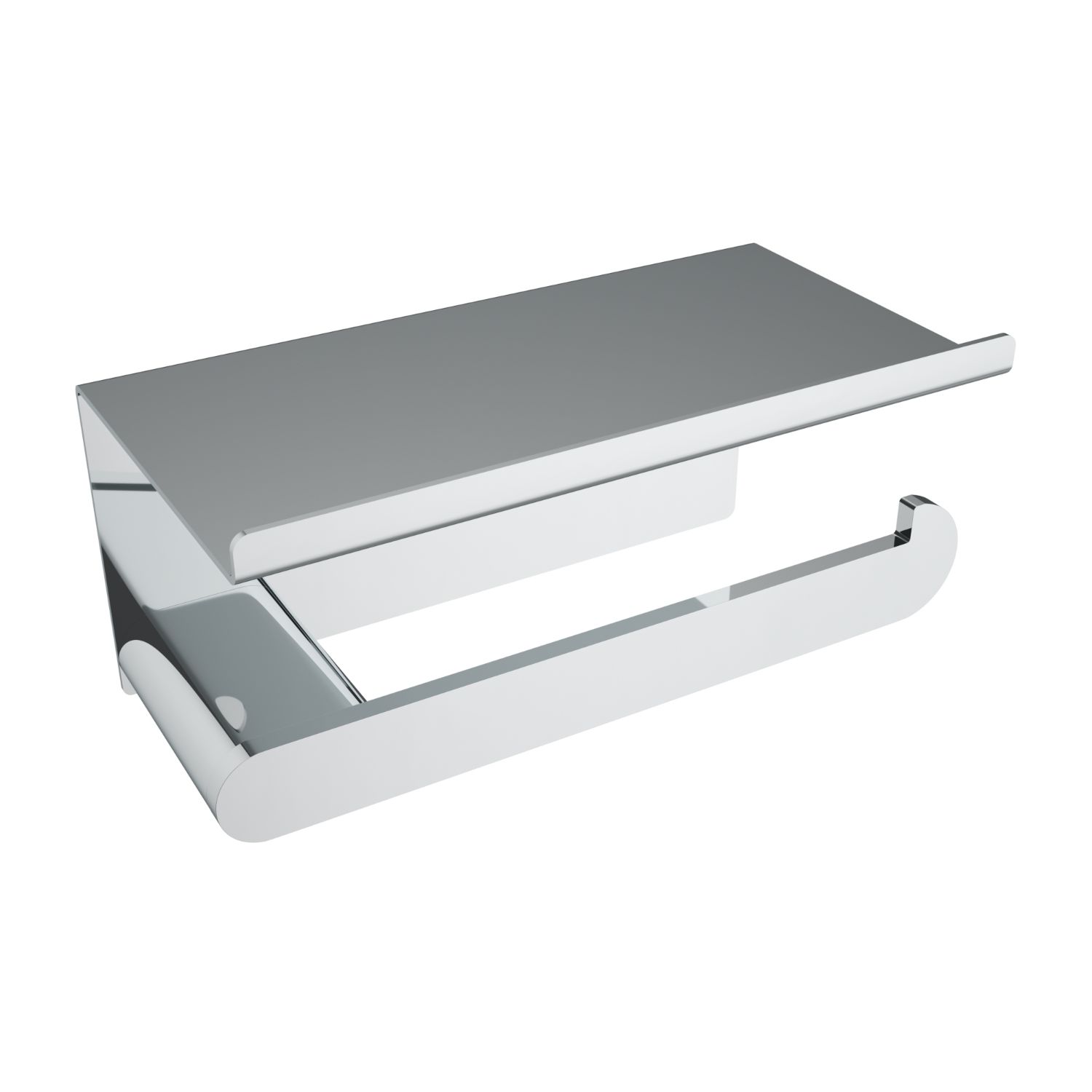 ICO Bath V4053 Flow Toilet Paper Holder With Shelf - Chrome