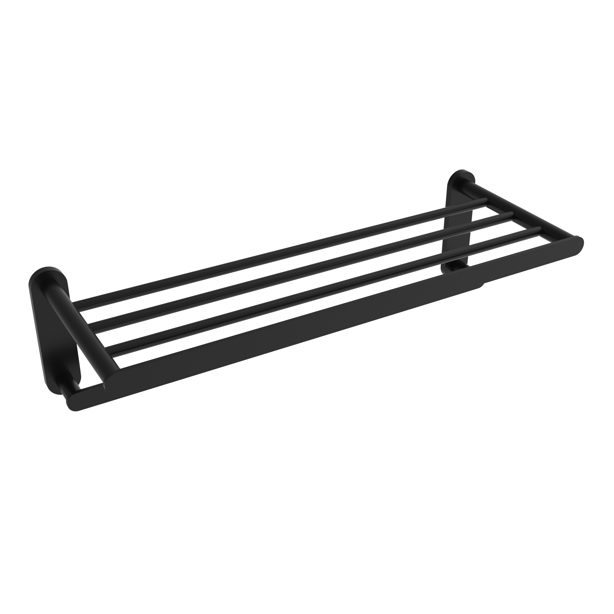 ICO Bath V4735 Flow Double Towel Shelf - Matte Black