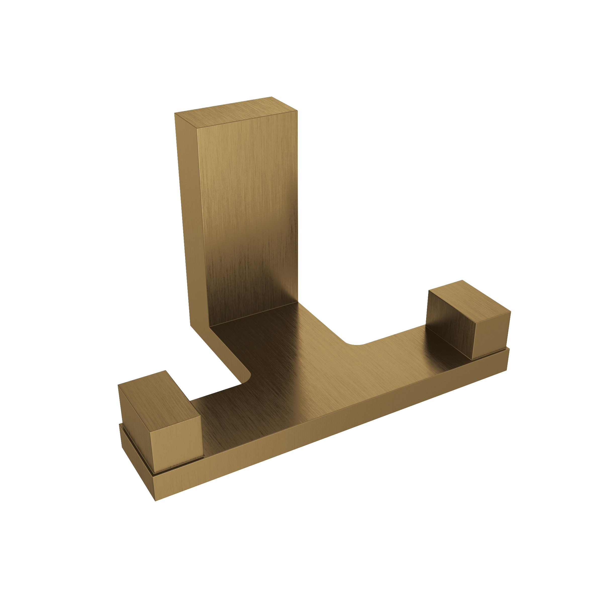 ICO Bath V5220-BGD Fire Double Towel Hook - Brushed Gold Dark