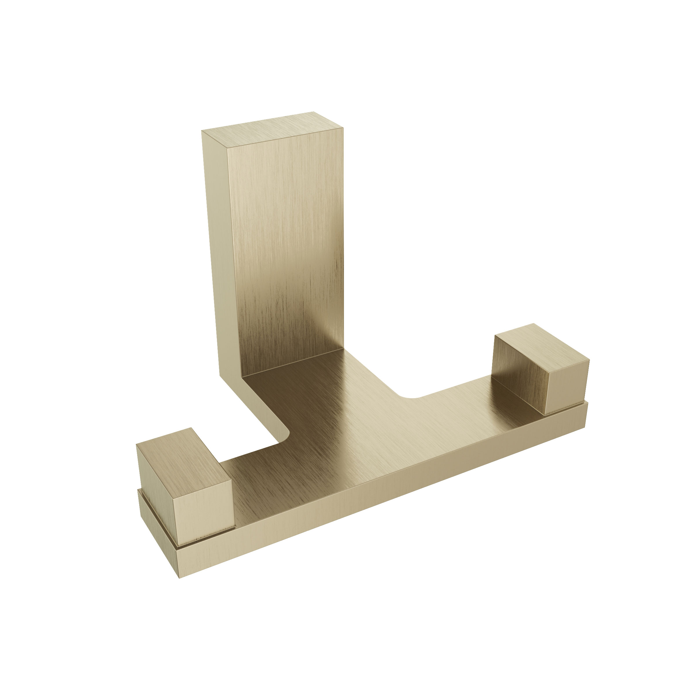 ICO Bath V5220-BGL Fire Double Towel Hook - Brushed Gold Light