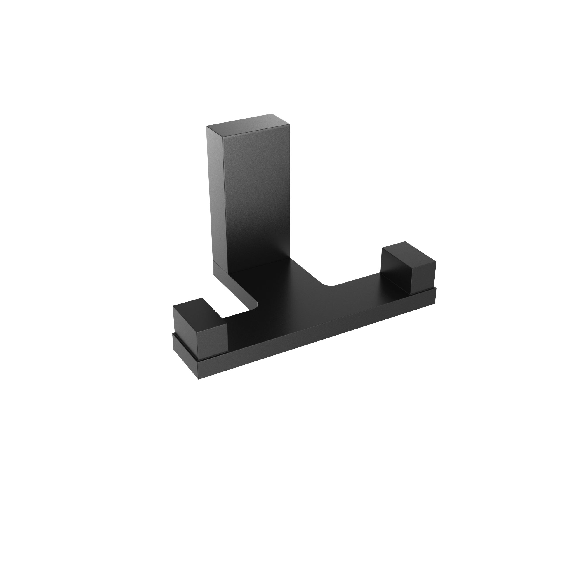 ICO Bath V5225 Fire Double Towel Hook - Matte Black