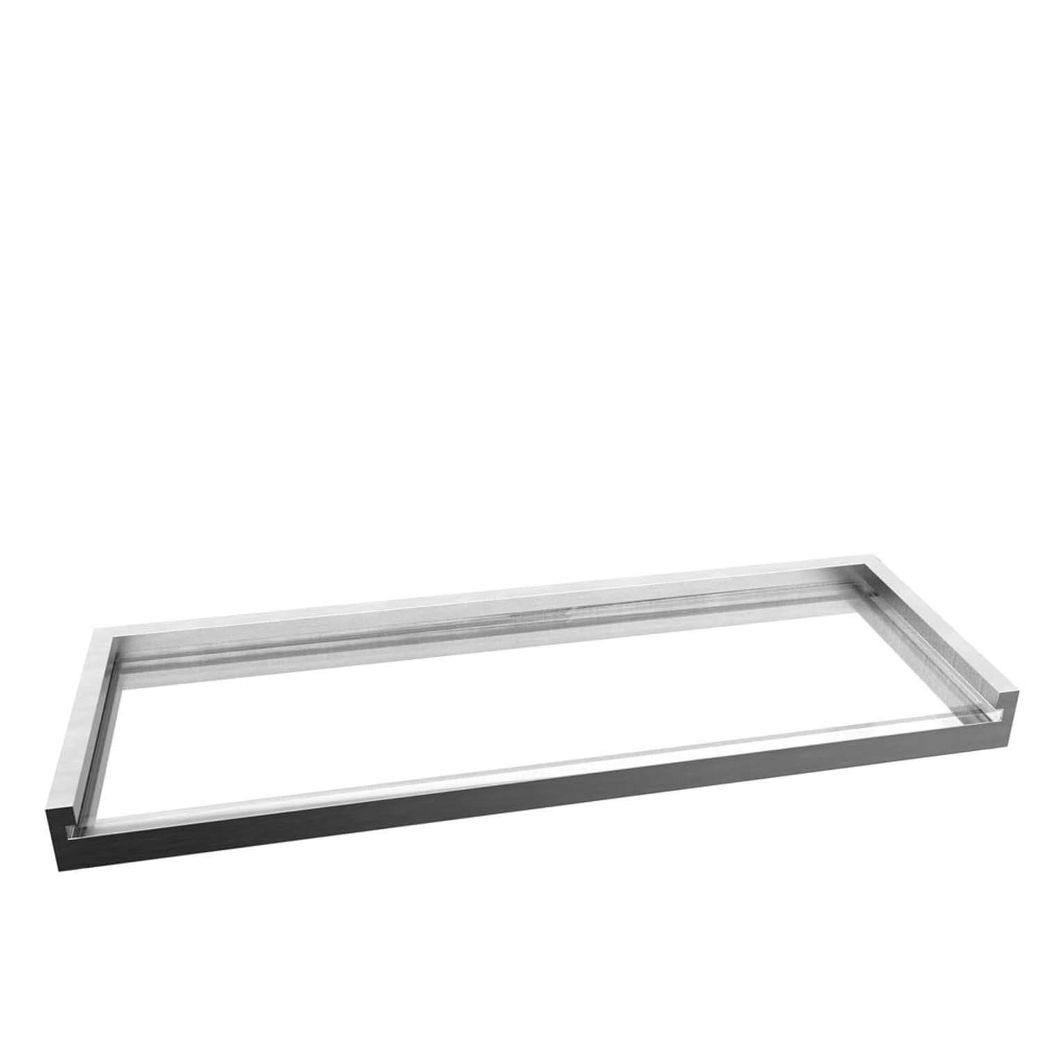 ICO Bath V5764 Fire Glass Shelf - Brushed Nickel