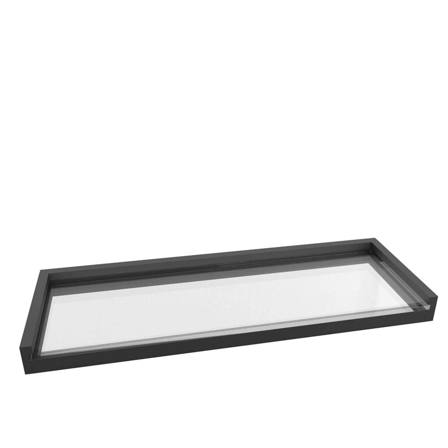 ICO Bath V5765 Fire Glass Shelf - Matte Black