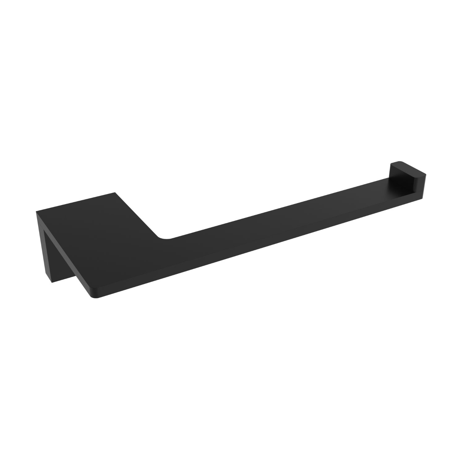 ICO Bath V61015 Ash Toilet Paper Holder - Matte Black (LH Post)