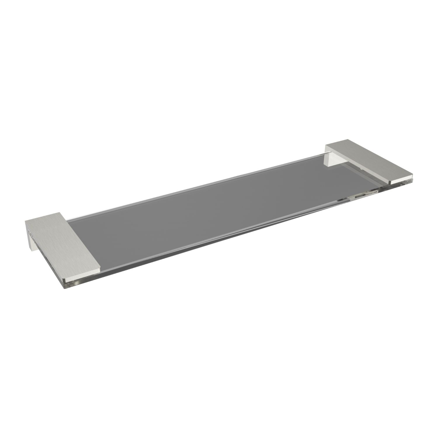 ICO Bath V61764 Ash Glass Shelf - Brushed Nickel