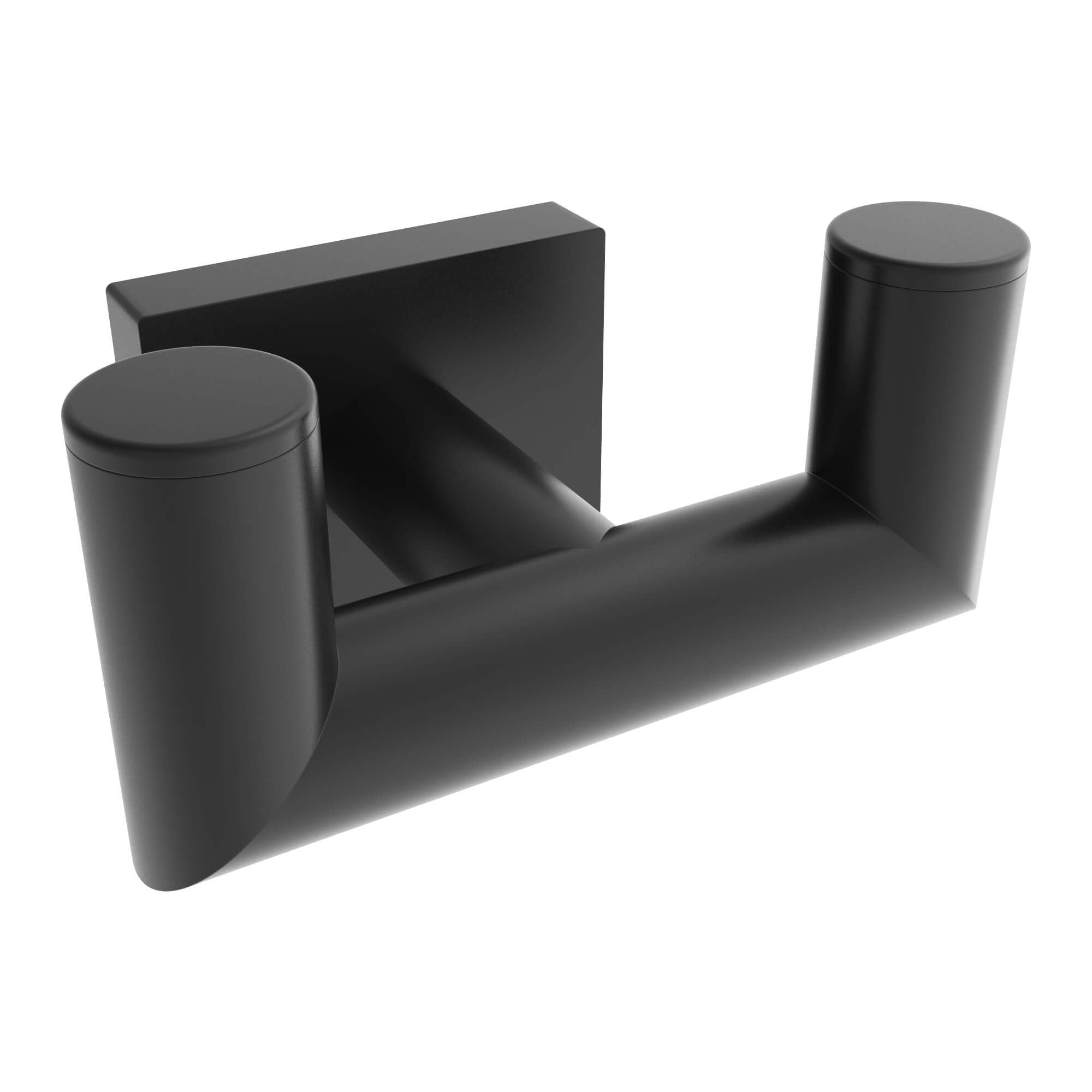 ICO Bath V62225 Crater Double Towel Hook - Matte Black