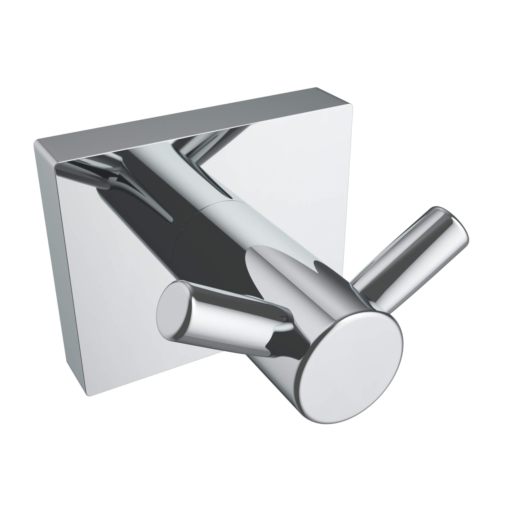 ICO Bath V62253 Crater Double Towel Hook - Chrome