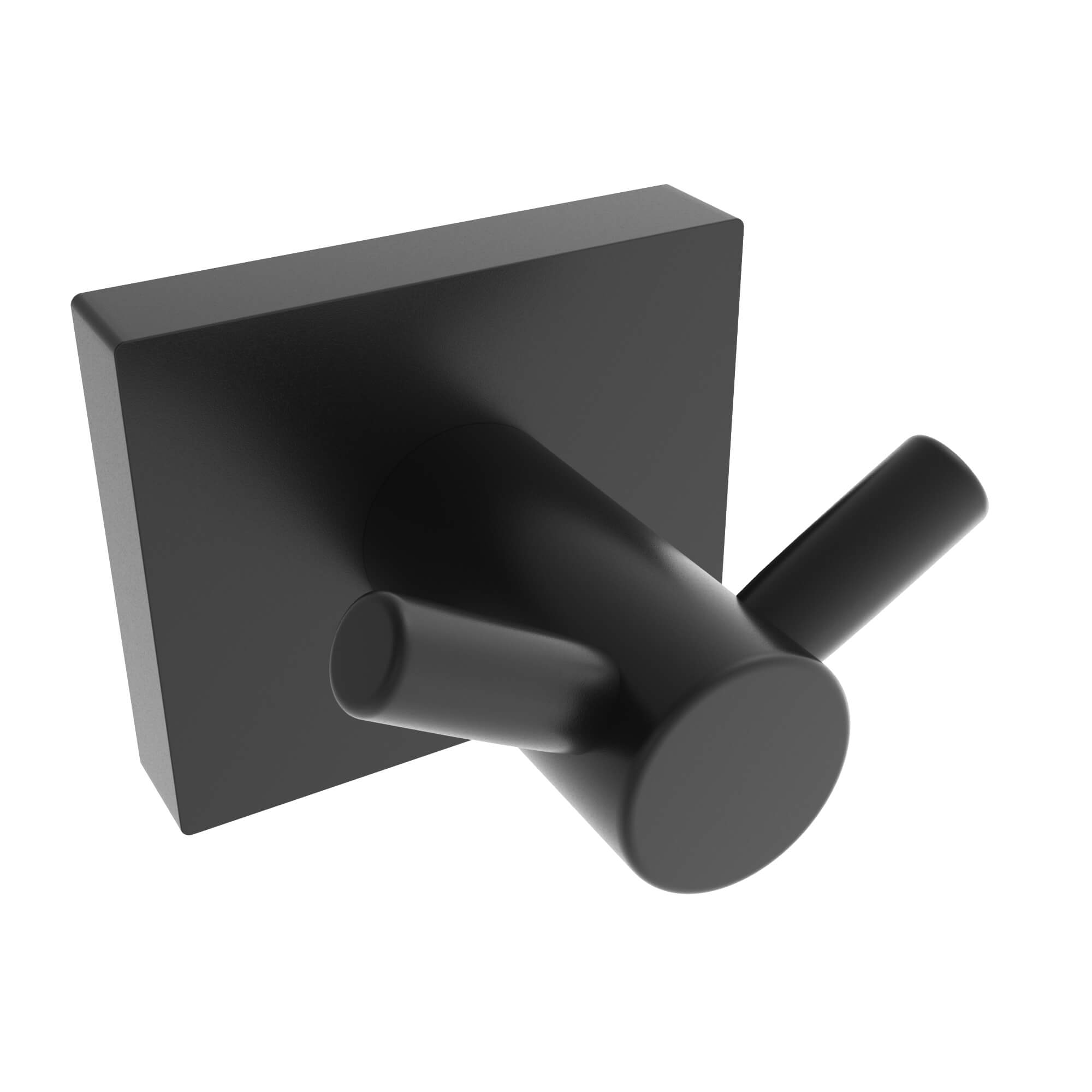 ICO Bath V62255 Crater Double Towel Hook - Matte Black