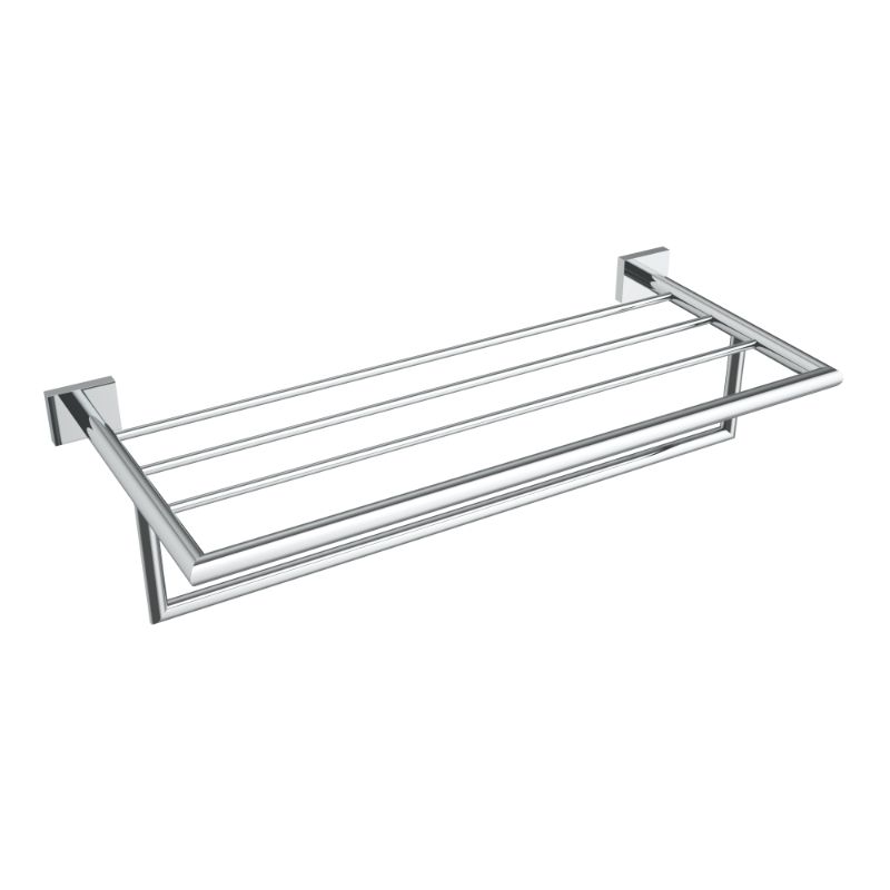 ICO Bath V62723 Crater Towel Shelf With Bar - Chrome