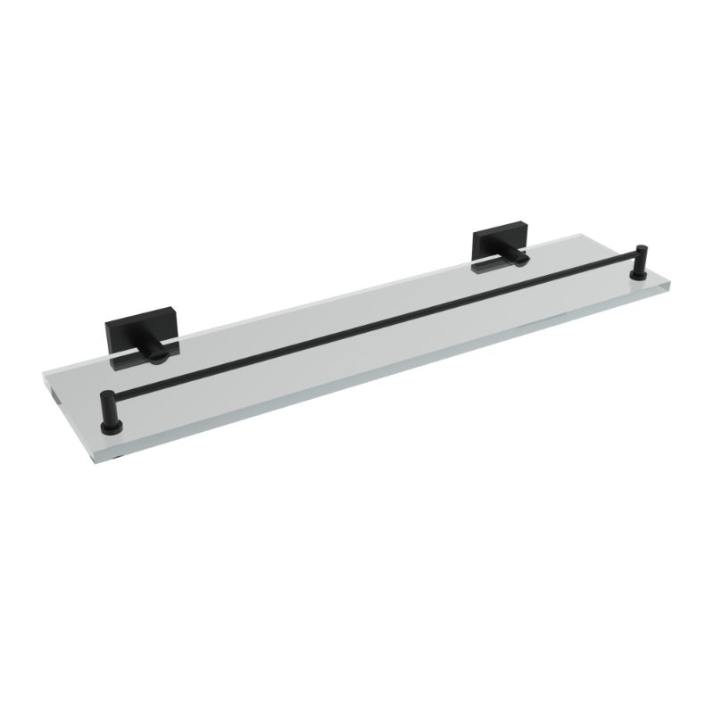 ICO Bath V62765 Crater Glass Shelf - Matte Black