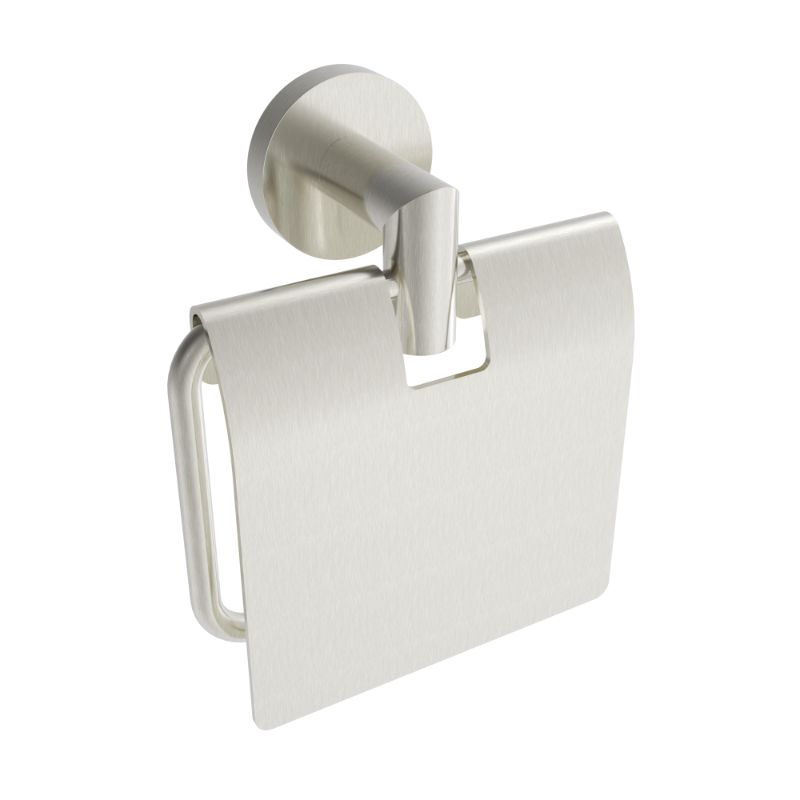 ICO Bath V63054 Summit Toilet Paper Holder With Cover - Brushed Nickel