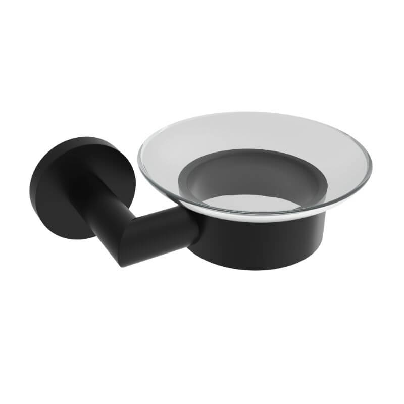 ICO Bath V63515 Summit Glass Soap Dish - Matte Black