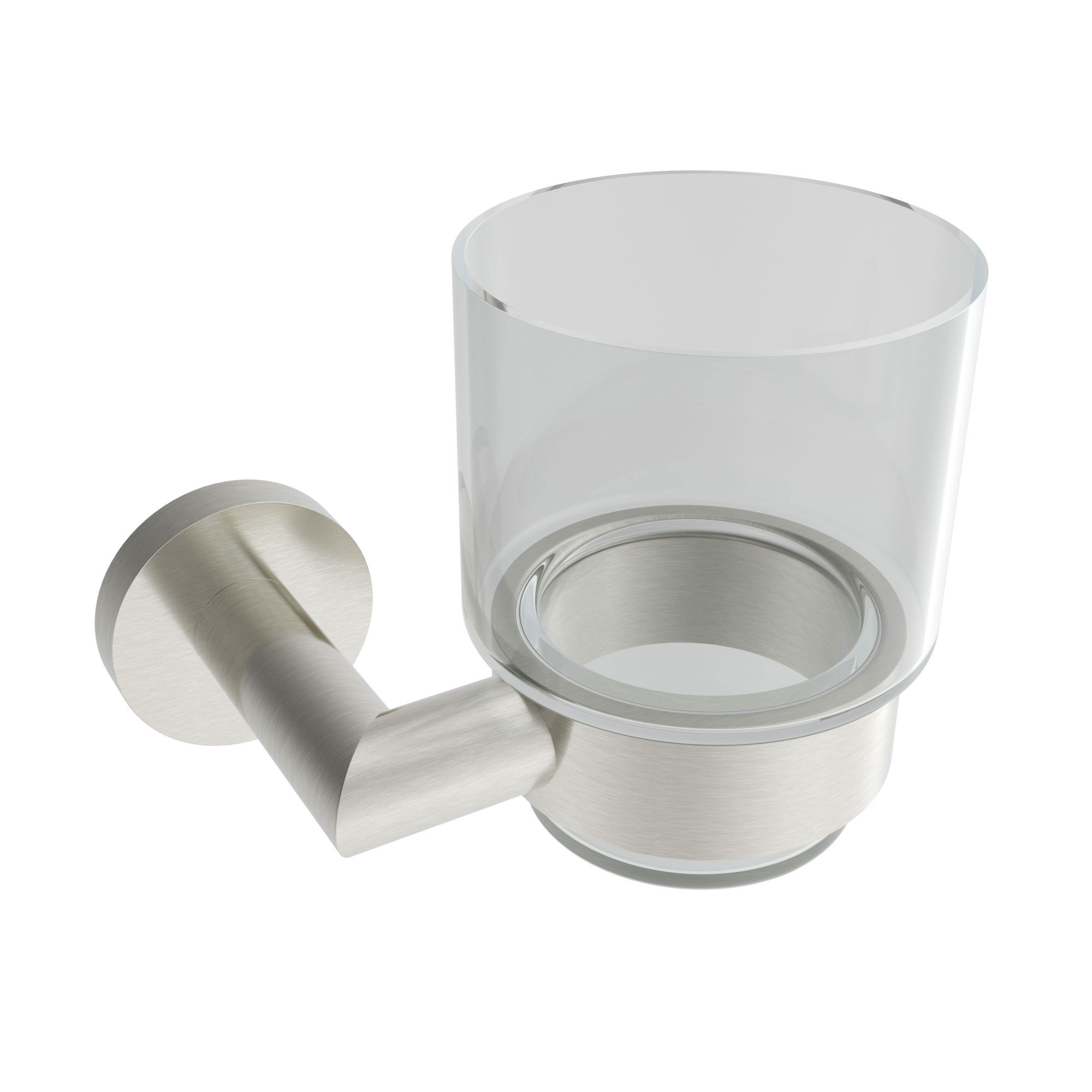 ICO Bath V63554 Summit Glass Tumbler - Brushed Nickel