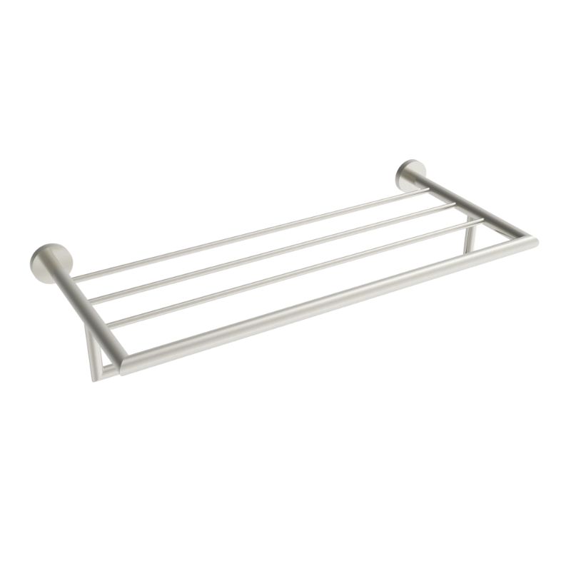 ICO Bath V63724 Summit Towel Shelf With Bar - Brushed Nickel