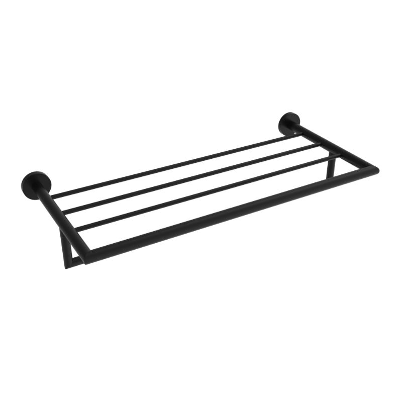 ICO Bath V63725 Summit Towel Shelf With Bar - Matte Black