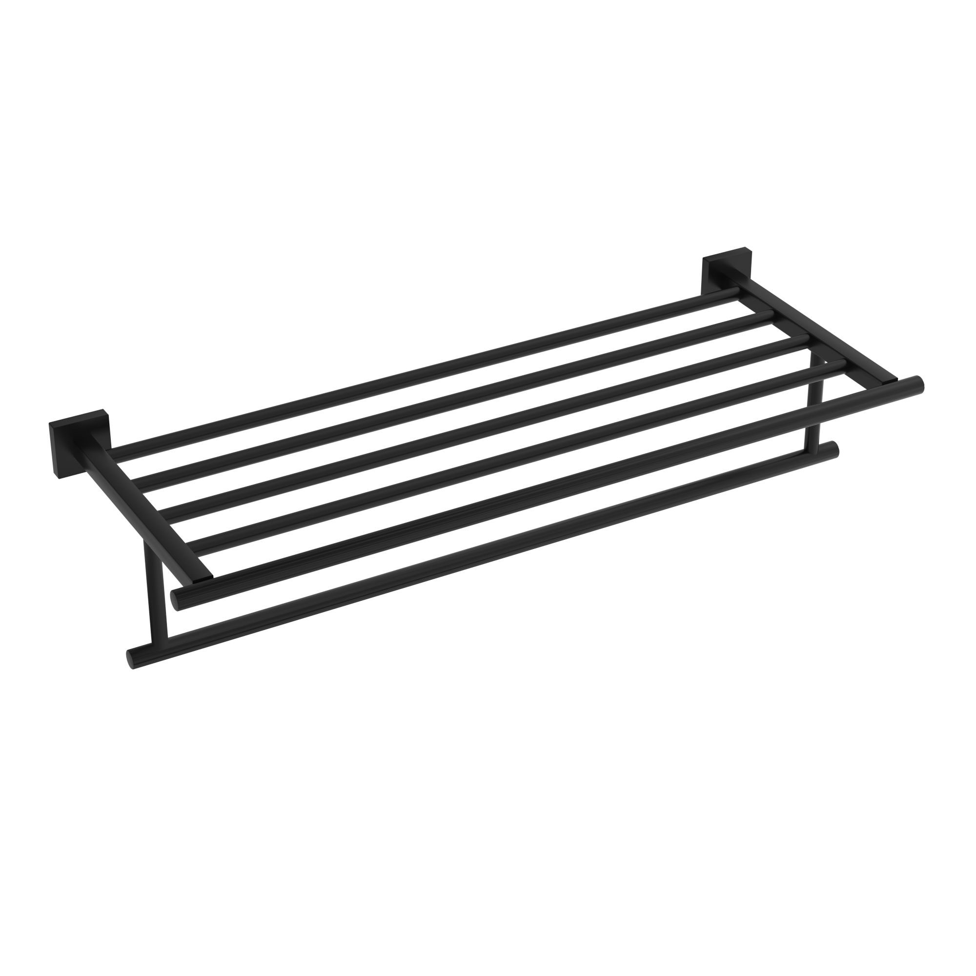 ICO Bath V66725 Heat Towel Shelf With Bar - Matte Black