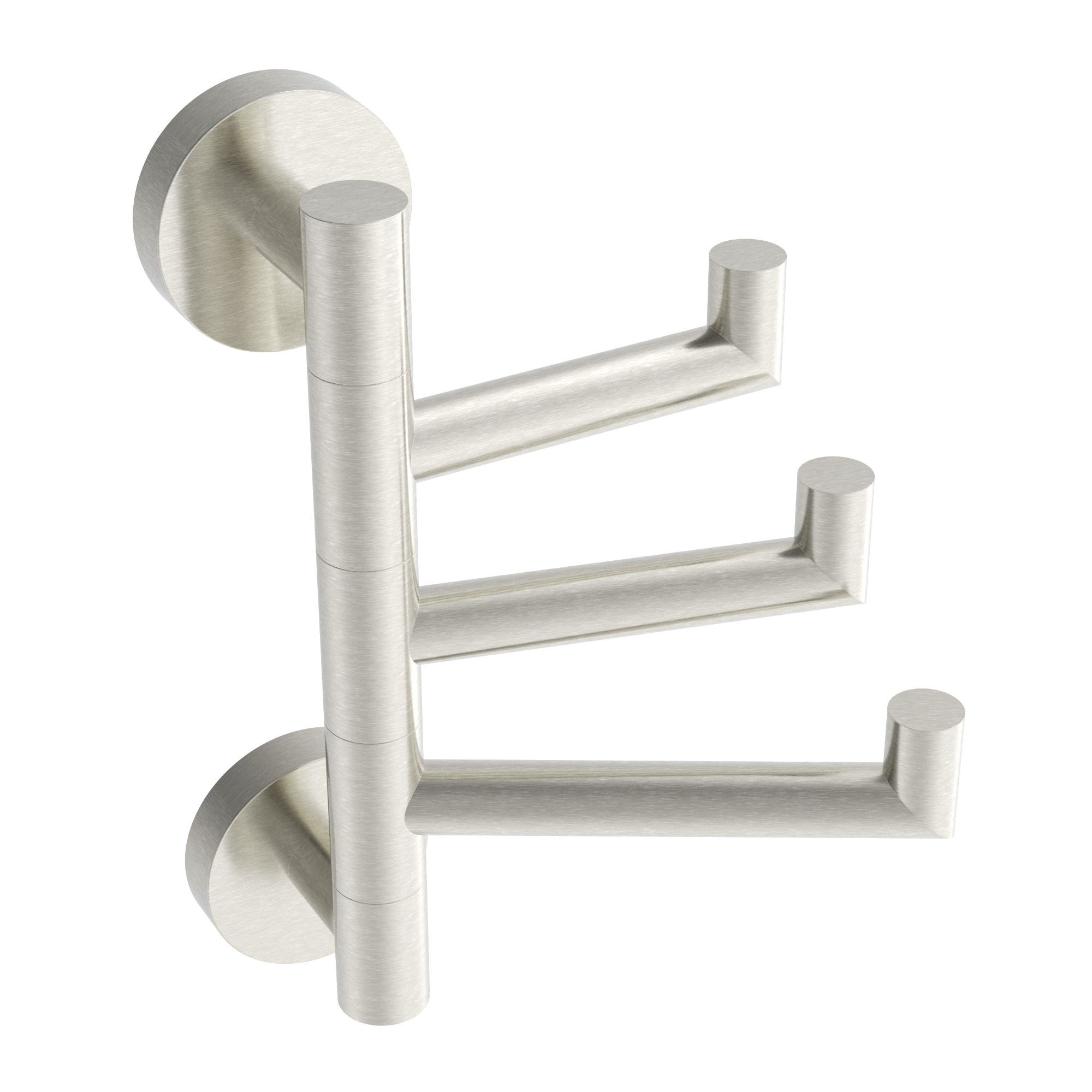 ICO Bath V67274 Lava Swivelling Towel Hook - Brushed Nickel