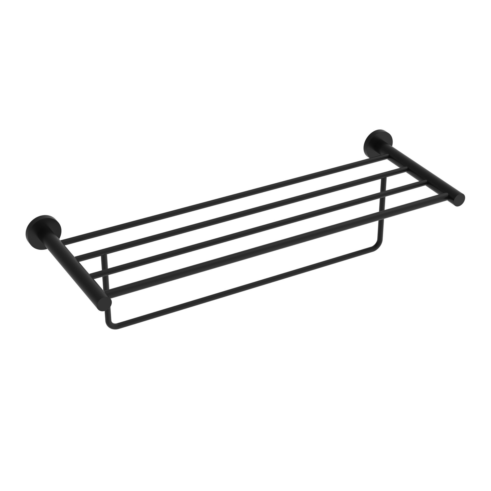 ICO Bath V67725 Lava Towel Shelf With Bar - Matte Black